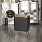 15L Odour-Sealing Trash Can with Elevated Legs – Stylish Waste Bin for Kitchen, Living Room