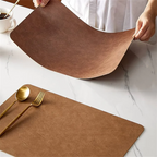 Double-Sided Faux Leather Placemats | Heat Resistant & Waterproof – Dining, Home