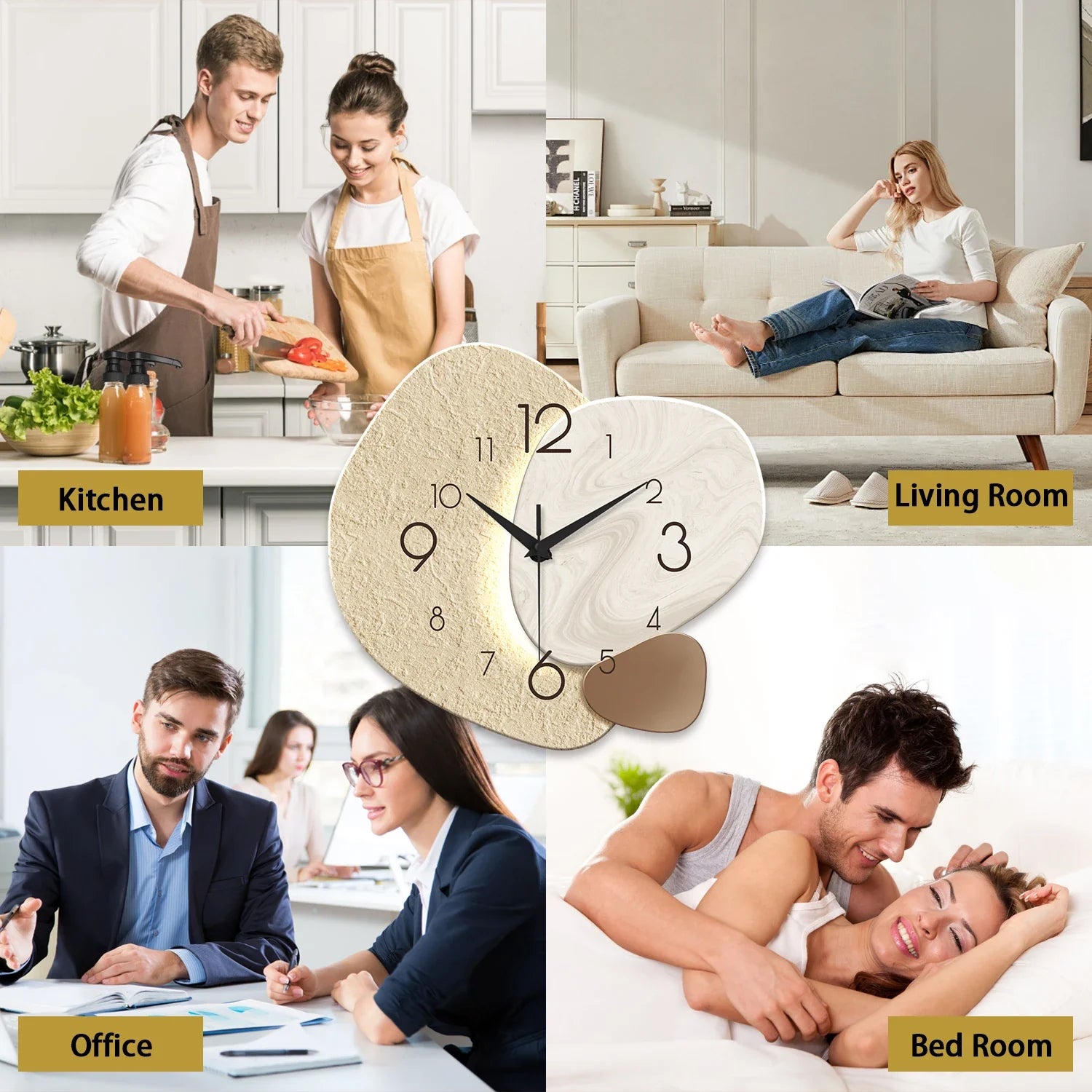 Modern Wall Clock | Silent Quartz Design – Home Decor, Gift