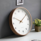 Nordic Wall Clock | Minimalist Wood Frame Design – Home Decor, Gift