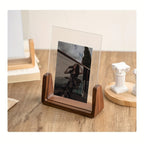 U-Shaped Acrylic & Wood Photo Frame | Modern Minimalist Display – Home Décor, Gift