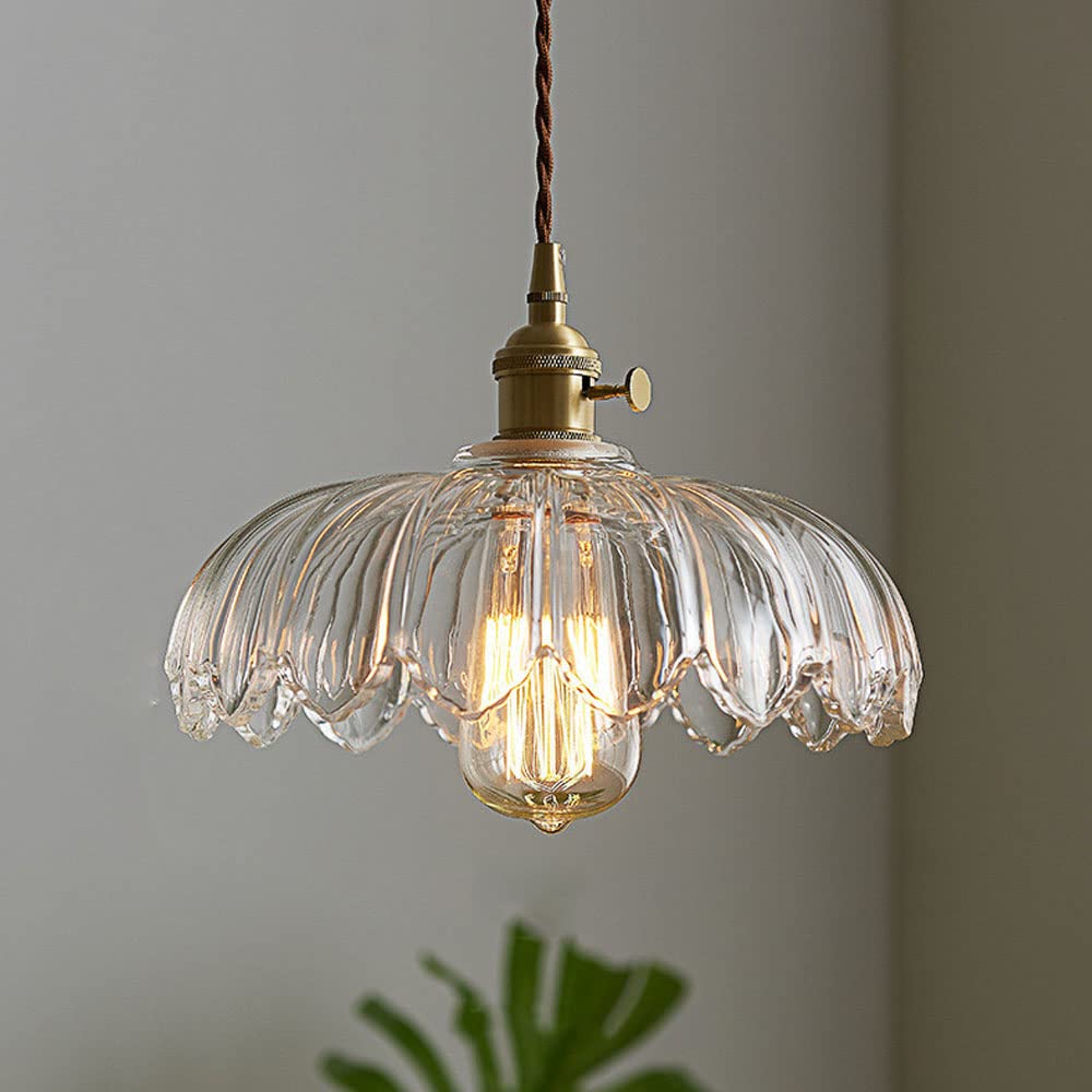 Vintage Flower Pendant Lamp | Coloured Glass – Home Decor, Gift